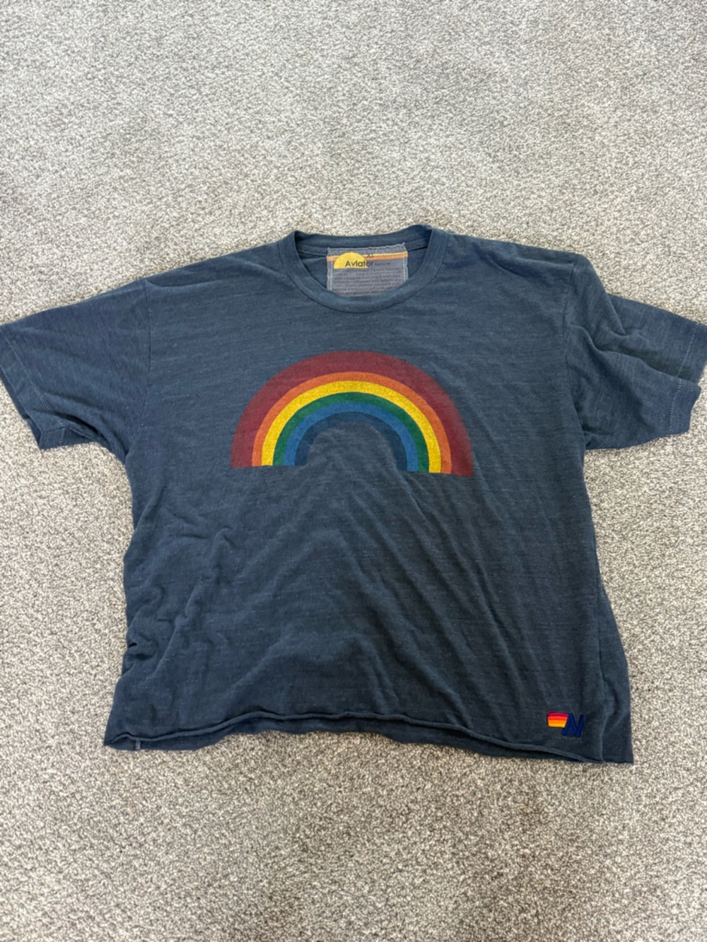 Aviator Nation Black Rainbow Crop XL - Picture 2 of 2